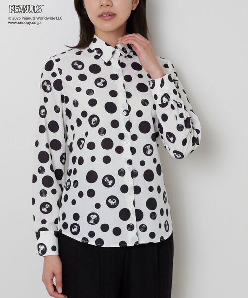 NARACAMICIE / ナラカミーチェ シャツ・ブラウス | 【PEANUTS】ドット柄長袖シャツ | 詳細1