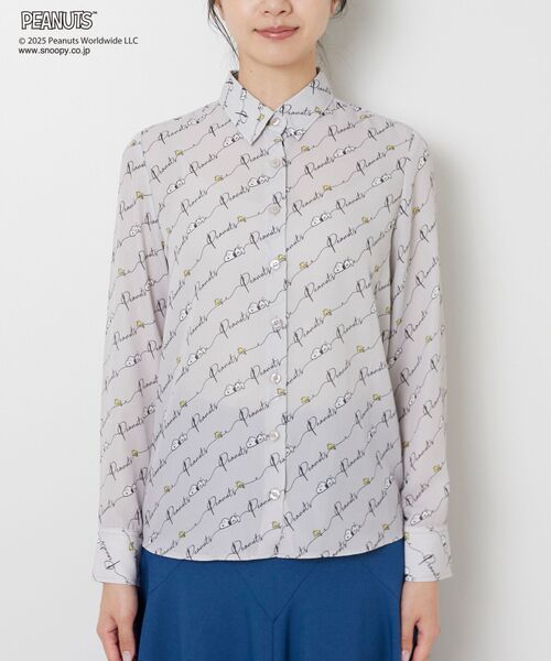 NARACAMICIE / ナラカミーチェ シャツ・ブラウス | 【PEANUTS】ライン柄長袖シャツ | 詳細3