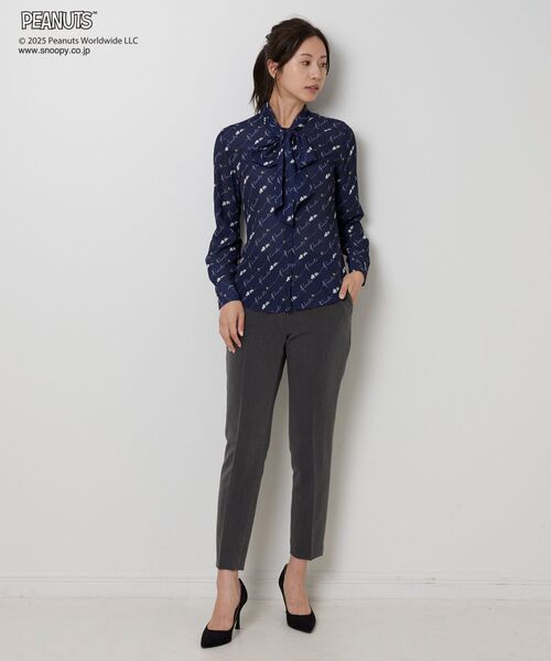 NARACAMICIE / ナラカミーチェ シャツ・ブラウス | 【PEANUTS】ライン柄ボウタイ長袖ブラウス | 詳細14