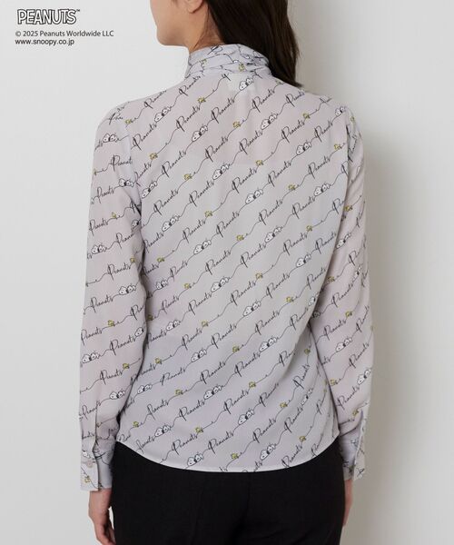 NARACAMICIE / ナラカミーチェ シャツ・ブラウス | 【PEANUTS】ライン柄ボウタイ長袖ブラウス | 詳細5
