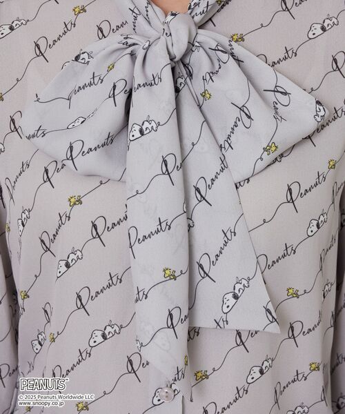 NARACAMICIE / ナラカミーチェ シャツ・ブラウス | 【PEANUTS】ライン柄ボウタイ長袖ブラウス | 詳細7