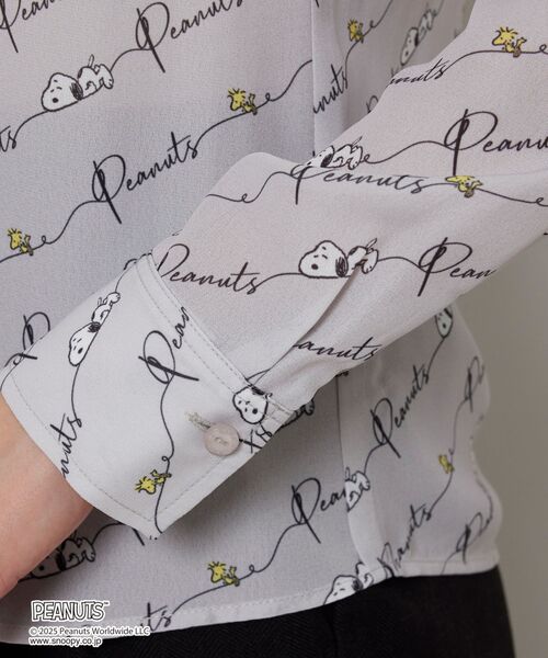 NARACAMICIE / ナラカミーチェ シャツ・ブラウス | 【PEANUTS】ライン柄ボウタイ長袖ブラウス | 詳細9