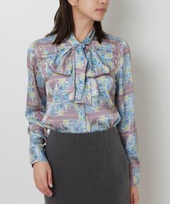 NARACAMICIE / ナラカミーチェ シャツ・ブラウス | 【NARACAMICIE】GENIUS 森柄ボウタイ長袖ブラウス