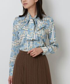 NARACAMICIE / ナラカミーチェ シャツ・ブラウス | 【NARACAMICIE】GENIUS 森柄ボウタイ長袖ブラウス