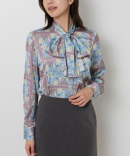 NARACAMICIE / ナラカミーチェ シャツ・ブラウス | 【NARACAMICIE】GENIUS 森柄ボウタイ長袖ブラウス | 詳細1