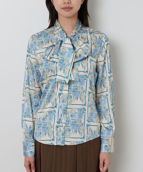 NARACAMICIE / ナラカミーチェ シャツ・ブラウス | 【NARACAMICIE】GENIUS 森柄ボウタイ長袖ブラウス | 詳細12