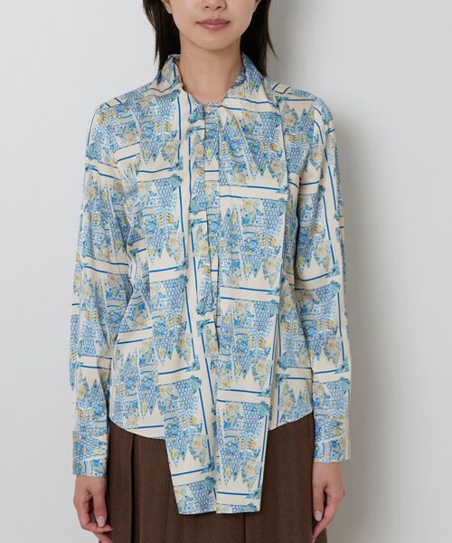 NARACAMICIE / ナラカミーチェ シャツ・ブラウス | 【NARACAMICIE】GENIUS 森柄ボウタイ長袖ブラウス | 詳細15