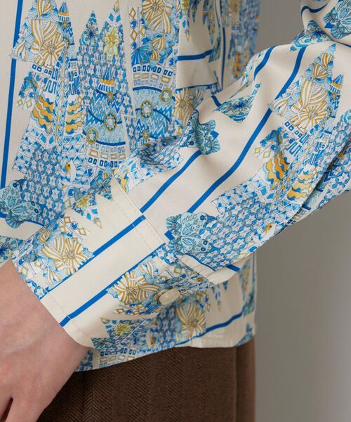 NARACAMICIE / ナラカミーチェ シャツ・ブラウス | 【NARACAMICIE】GENIUS 森柄ボウタイ長袖ブラウス | 詳細18