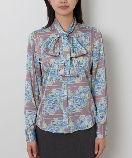 NARACAMICIE / ナラカミーチェ シャツ・ブラウス | 【NARACAMICIE】GENIUS 森柄ボウタイ長袖ブラウス | 詳細2