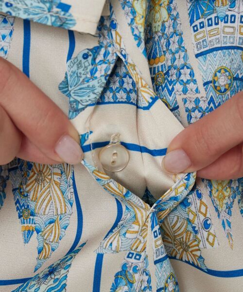 NARACAMICIE / ナラカミーチェ シャツ・ブラウス | 【NARACAMICIE】GENIUS 森柄ボウタイ長袖ブラウス | 詳細20