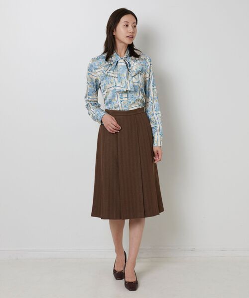 NARACAMICIE / ナラカミーチェ シャツ・ブラウス | 【NARACAMICIE】GENIUS 森柄ボウタイ長袖ブラウス | 詳細22