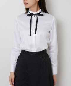 NARACAMICIE / ナラカミーチェ シャツ・ブラウス | 【NARACAMICIE】ツイルレースカラー長袖シャツ