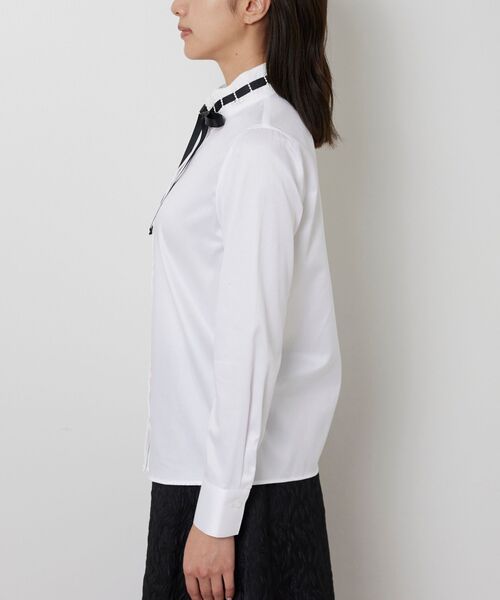 NARACAMICIE / ナラカミーチェ シャツ・ブラウス | 【NARACAMICIE】ツイルレースカラー長袖シャツ | 詳細3