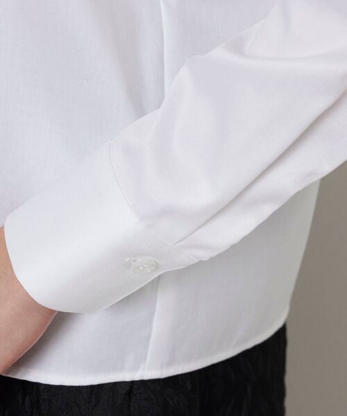 NARACAMICIE / ナラカミーチェ シャツ・ブラウス | 【NARACAMICIE】ツイルレースカラー長袖シャツ | 詳細8