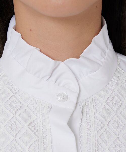 NARACAMICIE / ナラカミーチェ シャツ・ブラウス | 【NARACAMICIE】衿フロントレース長袖ブラウス | 詳細4