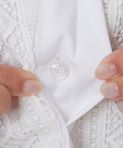 NARACAMICIE / ナラカミーチェ シャツ・ブラウス | 【NARACAMICIE】衿フロントレース長袖ブラウス | 詳細7