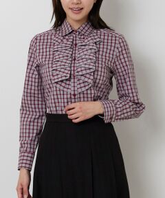 NARACAMICIE / ナラカミーチェ シャツ・ブラウス | 【NARACAMICIE】チェックフリル長袖シャツ