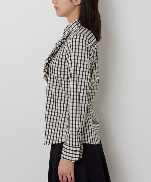 NARACAMICIE / ナラカミーチェ シャツ・ブラウス | 【NARACAMICIE】チェックフリル長袖シャツ | 詳細2