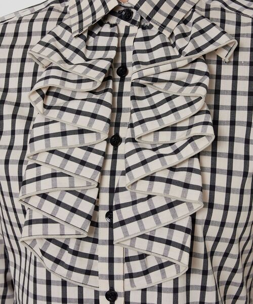 NARACAMICIE / ナラカミーチェ シャツ・ブラウス | 【NARACAMICIE】チェックフリル長袖シャツ | 詳細4