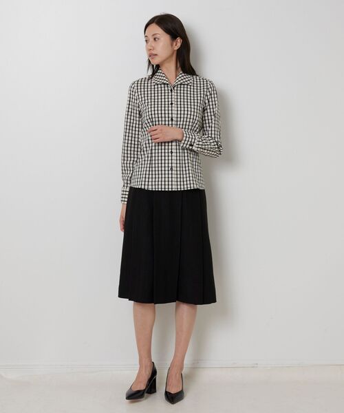 NARACAMICIE / ナラカミーチェ シャツ・ブラウス | 【NARACAMICIE】チェックスタンドカラー長袖シャツ | 詳細10