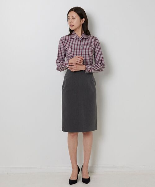 NARACAMICIE / ナラカミーチェ シャツ・ブラウス | 【NARACAMICIE】チェックスタンドカラー長袖シャツ | 詳細11