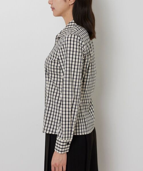 NARACAMICIE / ナラカミーチェ シャツ・ブラウス | 【NARACAMICIE】チェックスタンドカラー長袖シャツ | 詳細3