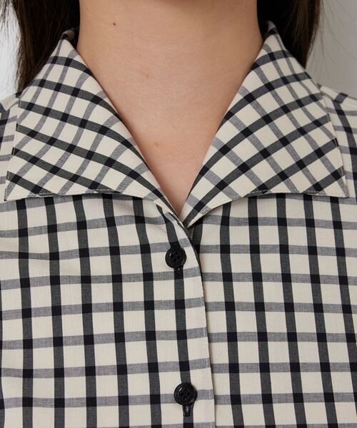 NARACAMICIE / ナラカミーチェ シャツ・ブラウス | 【NARACAMICIE】チェックスタンドカラー長袖シャツ | 詳細5
