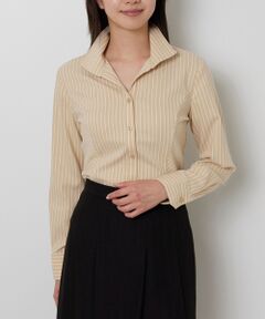 NARACAMICIE / ナラカミーチェ シャツ・ブラウス | 【NARACAMICIE】ストレッチストライプスタンドカラー長袖シャツ