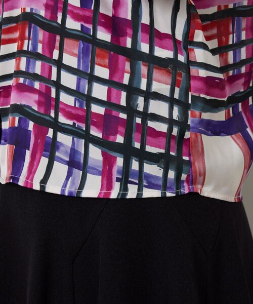 NARACAMICIE / ナラカミーチェ シャツ・ブラウス | 【NARACAMICIE】【セットアップ対応】ビッグチェック柄サテン長袖シャツ衿ブラウス | 詳細9