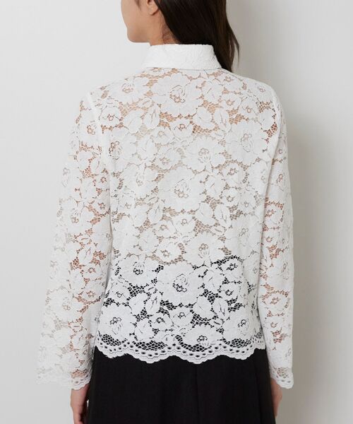 NARACAMICIE / ナラカミーチェ シャツ・ブラウス | 【NARACAMICIE】リボン付きレース長袖ブラウス | 詳細5
