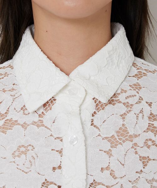 NARACAMICIE / ナラカミーチェ シャツ・ブラウス | 【NARACAMICIE】リボン付きレース長袖ブラウス | 詳細6