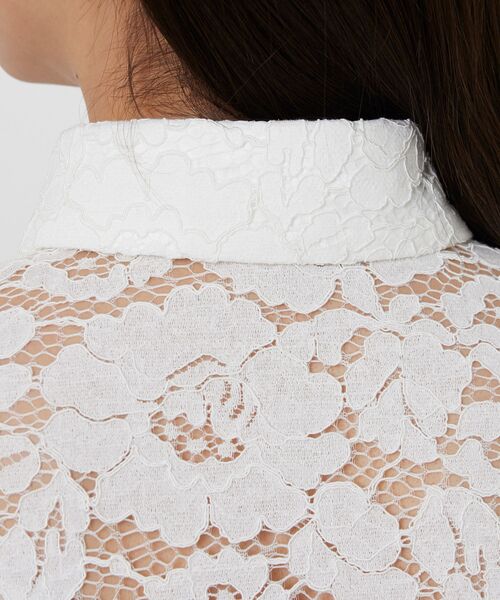 NARACAMICIE / ナラカミーチェ シャツ・ブラウス | 【NARACAMICIE】リボン付きレース長袖ブラウス | 詳細7