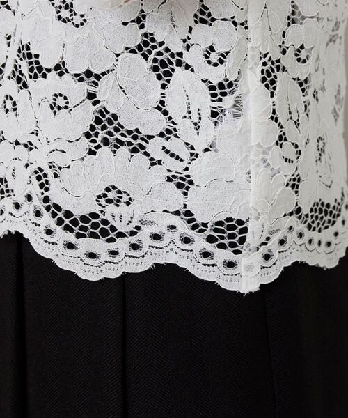 NARACAMICIE / ナラカミーチェ シャツ・ブラウス | 【NARACAMICIE】リボン付きレース長袖ブラウス | 詳細9