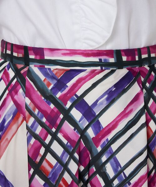 NARACAMICIE / ナラカミーチェ ミニ・ひざ丈スカート | 【NARACAMICIE】【セットアップ対応】ビッグチェックサテン柄フレアスカート | 詳細11