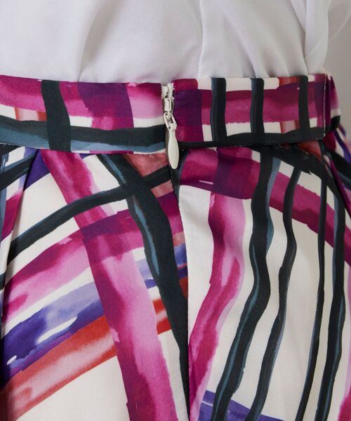 NARACAMICIE / ナラカミーチェ ミニ・ひざ丈スカート | 【NARACAMICIE】【セットアップ対応】ビッグチェックサテン柄フレアスカート | 詳細13