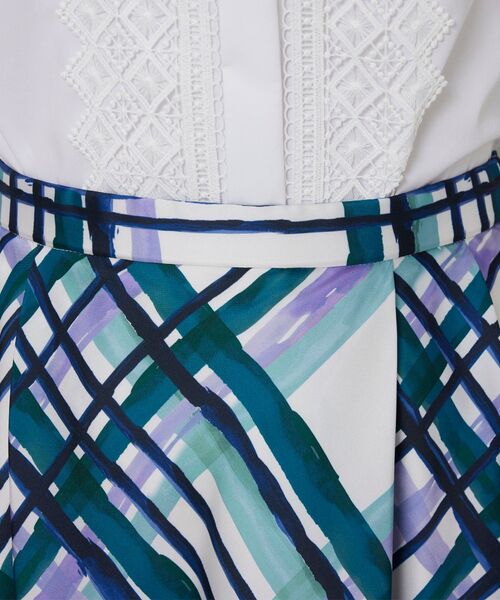 NARACAMICIE / ナラカミーチェ ミニ・ひざ丈スカート | 【NARACAMICIE】【セットアップ対応】ビッグチェックサテン柄フレアスカート | 詳細4