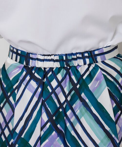 NARACAMICIE / ナラカミーチェ ミニ・ひざ丈スカート | 【NARACAMICIE】【セットアップ対応】ビッグチェックサテン柄フレアスカート | 詳細5