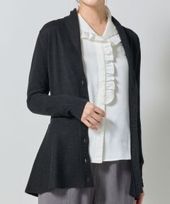 NARACAMICIE / ナラカミーチェ ニット・セーター | 【NARACAMICIE】ラメペプラムカーディガン