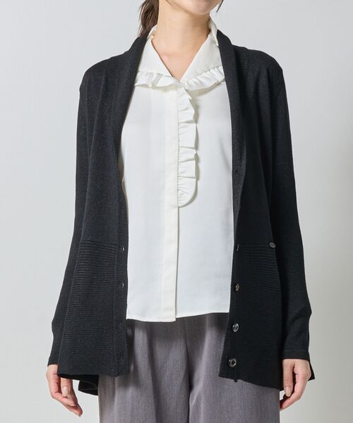 NARACAMICIE / ナラカミーチェ ニット・セーター | 【NARACAMICIE】ラメペプラムカーディガン | 詳細14