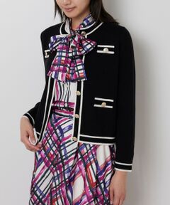 NARACAMICIE / ナラカミーチェ ニット・セーター | 【NARACAMICIE】配色ニットカーディガン