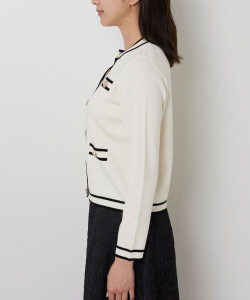 NARACAMICIE / ナラカミーチェ ニット・セーター | 【NARACAMICIE】配色ニットカーディガン | 詳細5