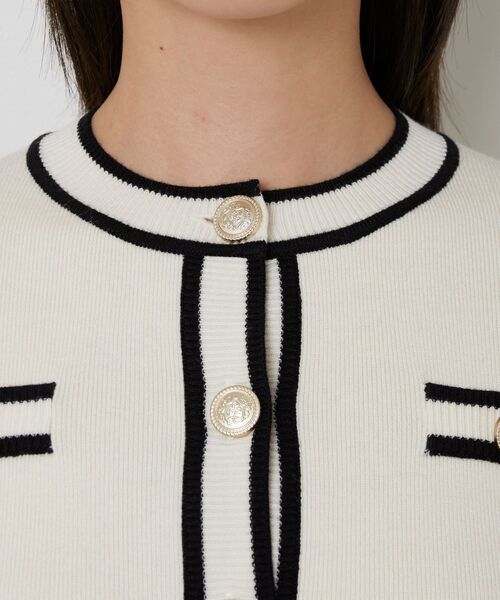 NARACAMICIE / ナラカミーチェ ニット・セーター | 【NARACAMICIE】配色ニットカーディガン | 詳細7