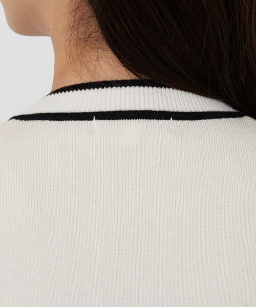 NARACAMICIE / ナラカミーチェ ニット・セーター | 【NARACAMICIE】配色ニットカーディガン | 詳細8
