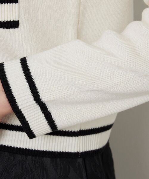 NARACAMICIE / ナラカミーチェ ニット・セーター | 【NARACAMICIE】配色ニットカーディガン | 詳細9