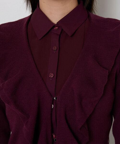 NARACAMICIE / ナラカミーチェ ニット・セーター | 【NARACAMICIE】フリルカーディガン | 詳細7