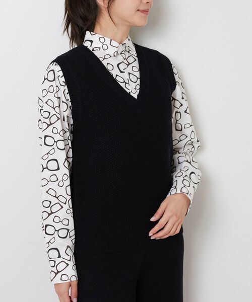 NARACAMICIE / ナラカミーチェ ニット・セーター | 【NARACAMICIE】【セットアップ対応】鹿の子ニットベスト | 詳細1