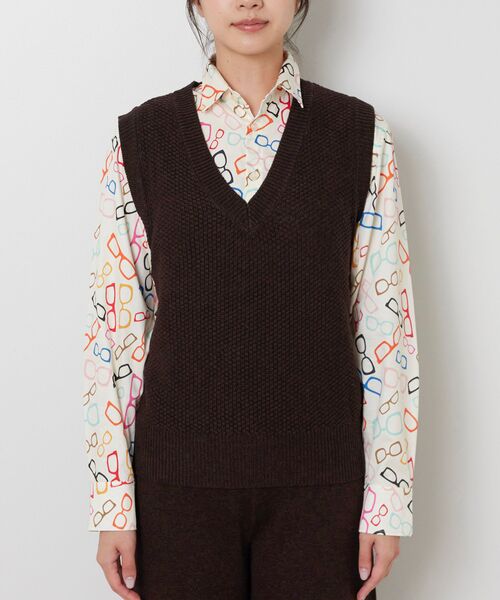 NARACAMICIE / ナラカミーチェ ニット・セーター | 【NARACAMICIE】【セットアップ対応】鹿の子ニットベスト | 詳細4