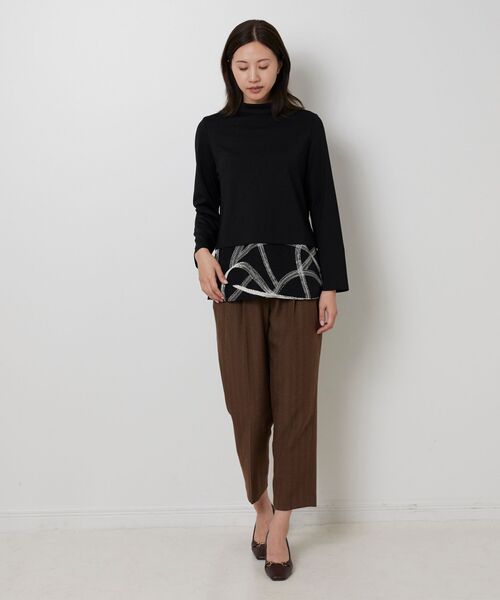 NARACAMICIE / ナラカミーチェ カットソー | 【NARACAMICIE】ハイネックドッキングカットソー | 詳細11