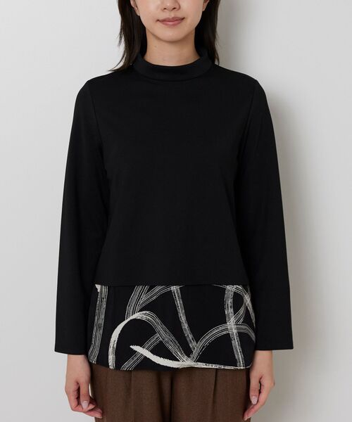 NARACAMICIE / ナラカミーチェ カットソー | 【NARACAMICIE】ハイネックドッキングカットソー | 詳細2