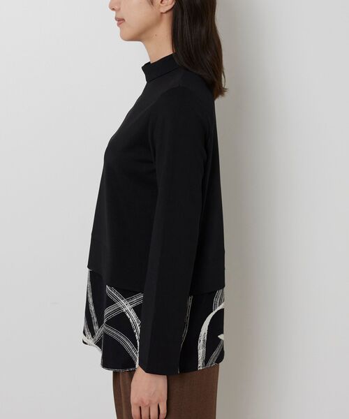 NARACAMICIE / ナラカミーチェ カットソー | 【NARACAMICIE】ハイネックドッキングカットソー | 詳細3